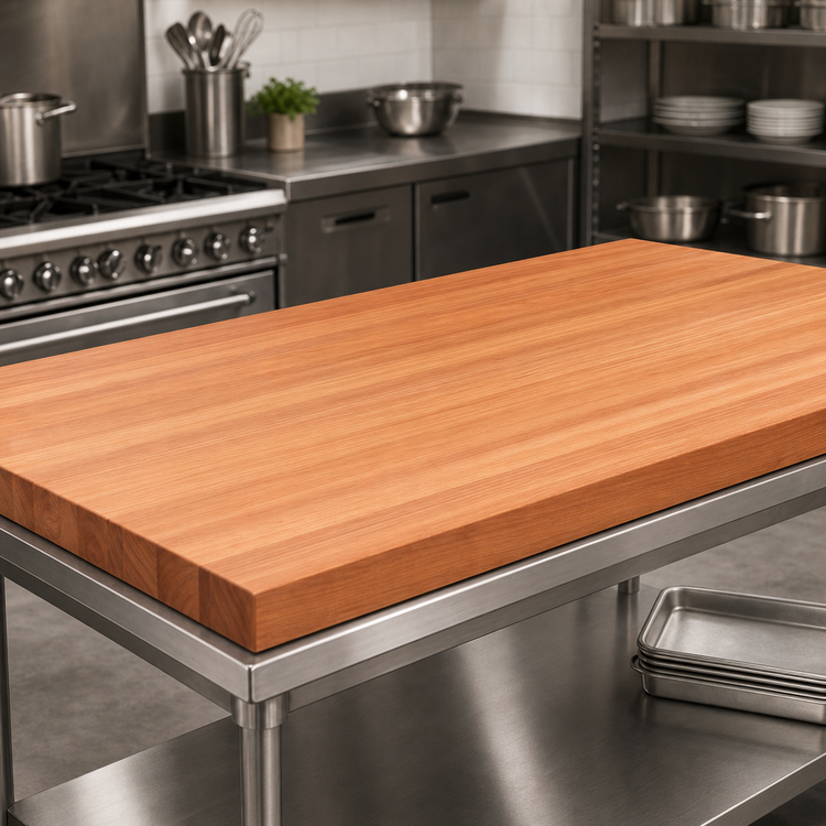 Product image #4 for Boos Block Ultra Premium American Cherry Edge Grain Kitchen Countertop, 144 x 42 x 3 Inches, Varnique Finish