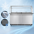 Thumbnail image #4 for KoolMore 60-Inch 2-Door Commercial Refrigerated Prep Table with Sneeze Guard and Buffet Slide