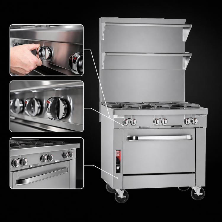 Product image #4 for Southbend Platinum 32-Inch Heavy Duty Gas Range with Uniform Hot Top and Standard Oven