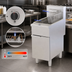 Thumbnail image #4 for Omcan USA 16-Inch Natural Gas Open Pot Floor Fryer, 40-50 lb Oil Capacity
