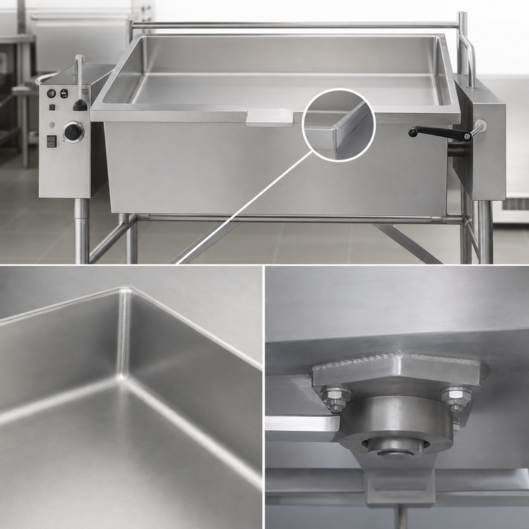 Product image #4 for Classic Wall Mounted Electric Manual Tilting Skillet, 19-Gallon, 10.6 kW