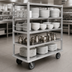 Thumbnail image #4 for Carter-Hoffmann T724 Queen Mary Open China & Silver Transporter, 4 Shelves, Aluminum