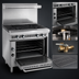 Thumbnail image #4 for Imperial Spec Series 36-Inch Heavy Duty Gas Range with 4 Open Burners and Standard Oven