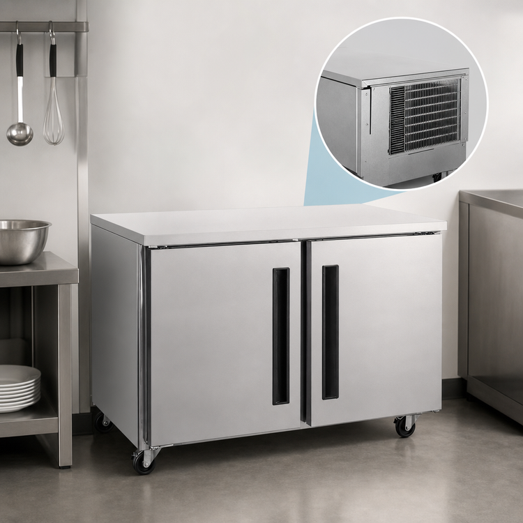 Product image #4 for Traulsen Centerline Compact 48-Inch Two-Section Undercounter Freezer with Field-Reversible Solid Doors