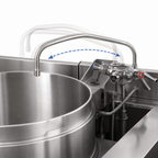 Thumbnail image #4 for Cleveland Range DPK14 Double Pantry Faucet and Mounting Bracket with Hot and Cold Handles, Swing Spout