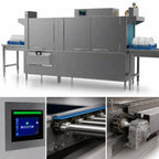 Thumbnail image #4 for Champion 100 PRO 64-Inch High-Temperature Two-Tank Rack Conveyor Dishwasher with 36-Inch Prewash, 348 Racks/Hour