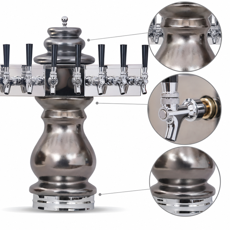 Product image #4 for Glastender Braumeister 6-Faucet Glycol-Cooled Draft Dispensing Tower
