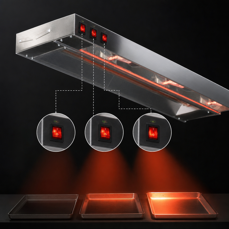 Product image #4 for Eagle RedHots 30-Inch Single Rod Lighted Strip Heat Lamp, 240V, 570W