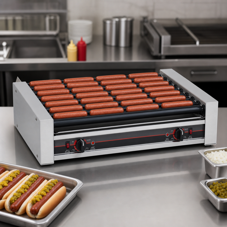 Product image #4 for Roll-A-Grill 36-Hot-Dog Capacity Countertop Roller Hot Dog Grill, 230V