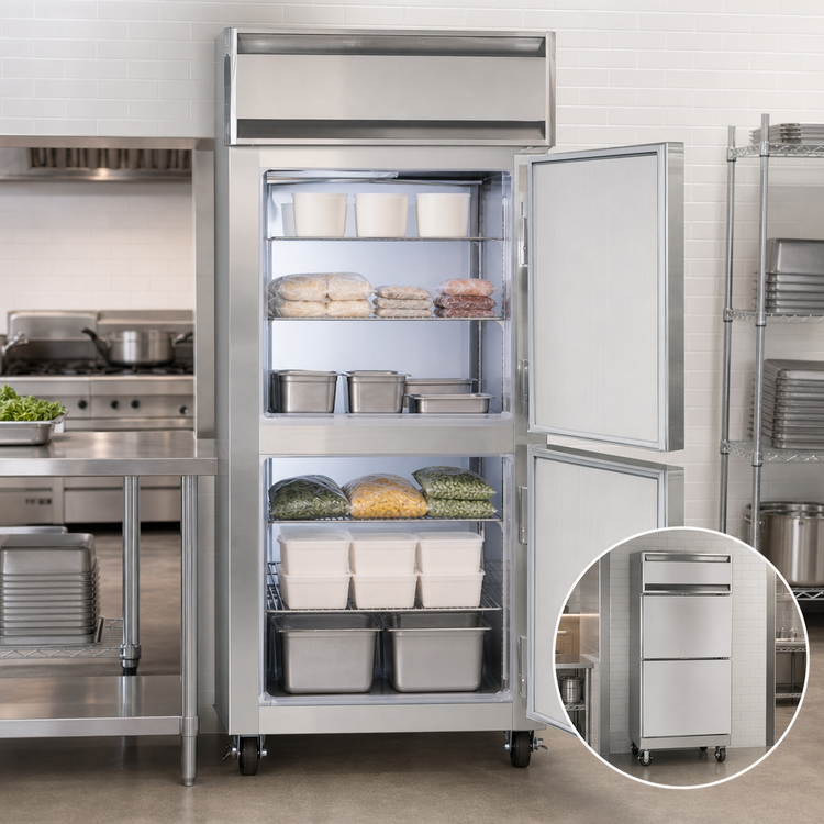 Product image #4 for Continental Refrigerator 1FENPTHD Extra-Wide Pass-Thru One-Section Freezer with Half-Height Solid Doors