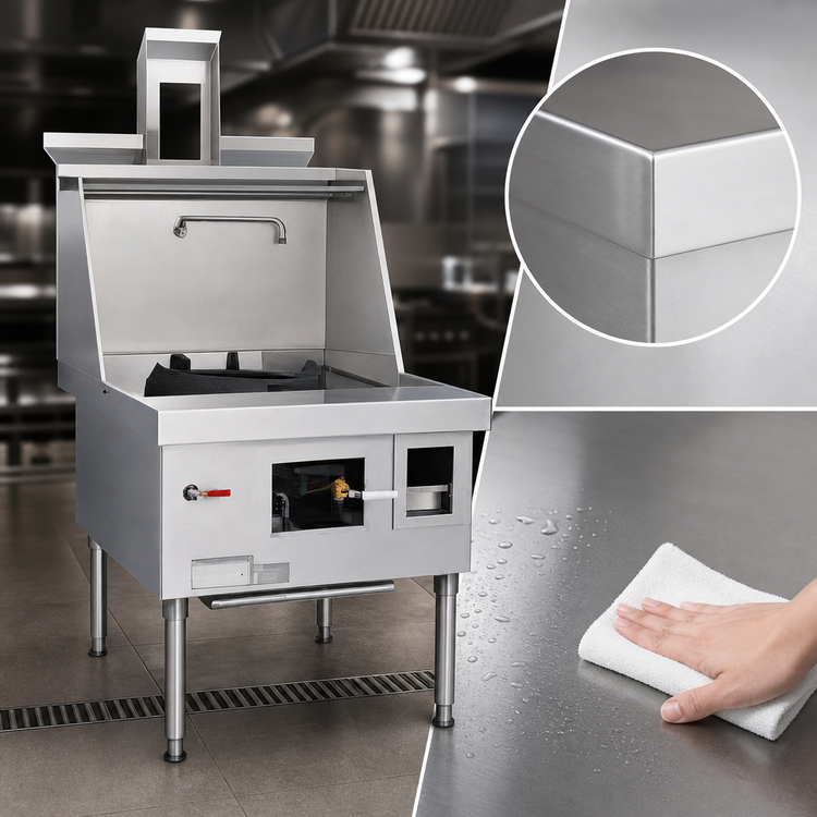 Product image #4 for York Gas Wok Range with 1 Chamber, Stainless Steel Deck & Sides