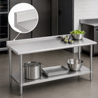Thumbnail image #4 for Duke Manufacturing 316S-3084-2R 16-Gauge 300 Series Stainless Steel Work Table with 1-1/8-Inch Riser and Undershelf, 30 x 84 x 36 Inches