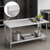 Thumbnail image #4 for Duke Deluxe 16-Gauge 300 Series Stainless Steel Work Table with 1-1/8 Inch Straight Riser, 30 x 84 Inches