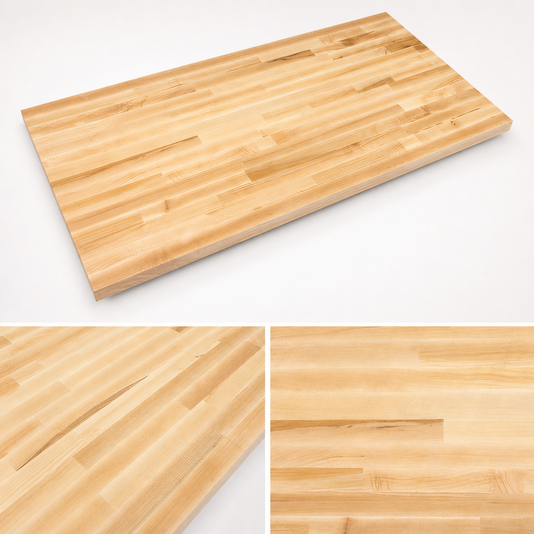 Product image #4 for Boos Block Northern Hard Rock Maple Blended Edge Grain Kitchen Countertop, 96 x 36 x 1-1/2 Inch, Varnique Finish