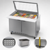 Thumbnail image #5 for Beverage-Air Two-Section Mega Top Sandwich Prep Table with See-Thru Lids, 48-Inch, 2-Door, 18-Pan, Self-Contained Refrigerated Counter