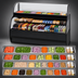 Thumbnail image #4 for Federal Industries SSRSP7752 Sandwich or Salad Prep Merchandiser with Refrigerated Self-Serve Bottom, 77 Inch Wide, Black