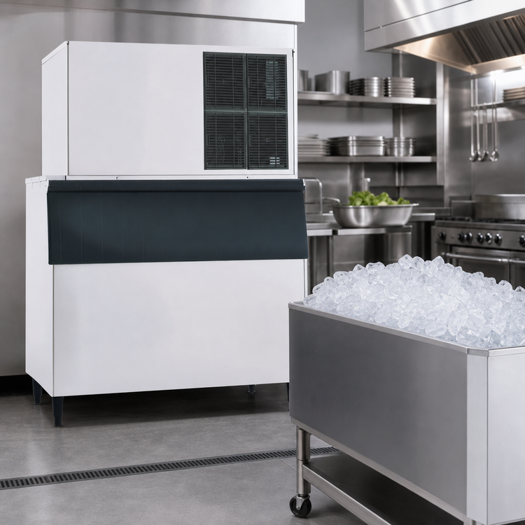 Product image #4 for Hoshizaki KM-1601SAJ3 Stackable Crescent Cube Ice Maker, Air-Cooled, Self-Contained, 3-Phase, 48 Inch Wide
