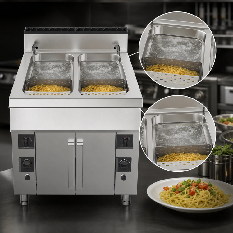 Product image #4 for Trento Natural Gas Double-Tank Pasta Cooker, 2 x 11.89-Gallon Tanks
