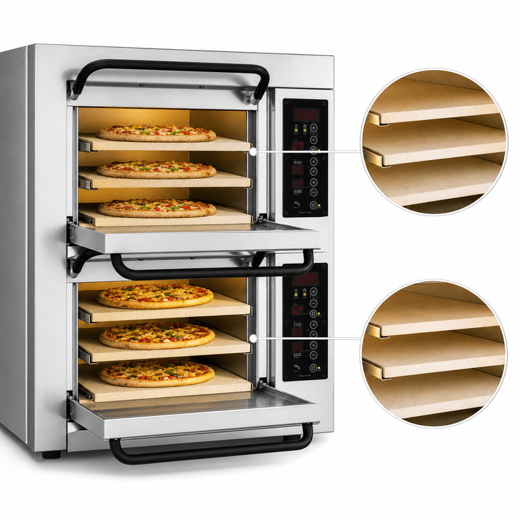 Product image #4 for PizzaMaster 552ED-3 Countertop Electric Pizza Oven with 2 Independent Chambers