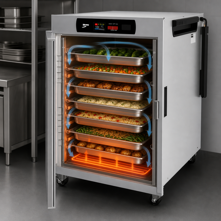 Product image #4 for Metro HotBlox Wide 8-Pan Pass-Thru Undercounter Insulated Holding Cabinet with Digital Touchscreen Control
