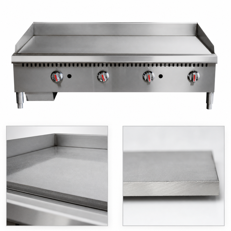 Product image #4 for Serv-Ware 48-Inch Natural Gas Manual Griddle with 4 Burners