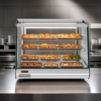 Thumbnail image #5 for Migali Industries Competitor Series® C-HCT34 Countertop Heated Food Display Case, Full Service, Sliding Glass Doors, 33.7-Inch, 2 Shelves