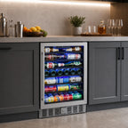 Thumbnail image #4 for Koolmore KM-BIR5C-GD 5.1 Cu. Ft. Built-In Undercounter Glass Door Beverage Refrigerator, Stainless Steel, Single Section