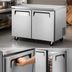 Thumbnail image #4 for Turbo Air E-Line 48-1/4-Inch Two-Section Undercounter Freezer with Solid Doors, 13.2 Cu. Ft., Self-Contained Rear-Mounted Refrigeration