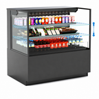 Thumbnail image #4 for Structural Concepts Reveal® NR6047RSSV 59-3/4-Inch Freestanding Open-Air Refrigerated Case, Self-Contained, 2-Tier Glass Shelves, Black