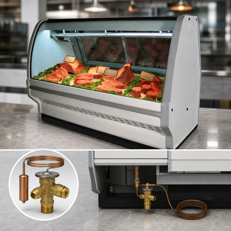 Product image #4 for Howard-McCray 40E Series Full-Service Remote Red Meat Service Case, 75.5-Inch Wide, Curved Glass, Stainless Steel, LED Lighting