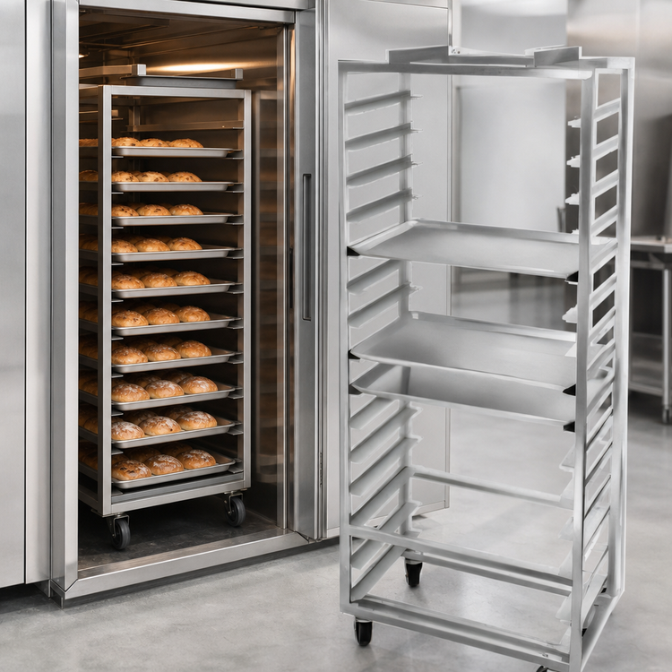 Product image #4 for Channel Manufacturing Stainless Steel Single-Section Side-Loading No-Lift Oven Rack, 10-Pan Capacity