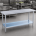 Thumbnail image #4 for Duke Stainless Steel Work Table with Galvanized Undershelf, 84 x 30 Inches