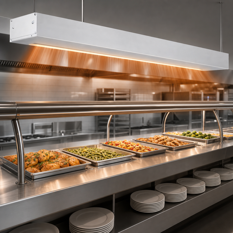 Product image #4 for Hatco Glo-Ray® 144-Inch Single Infrared Strip Heater, Unlighted, Aluminum, 2550 Watts