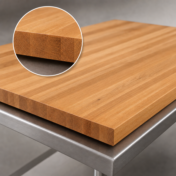 Product image #4 for John Boos Appalachian Red Oak Island Countertop, 72" x 48" x 1-3/4" Thick, Varnique Finish