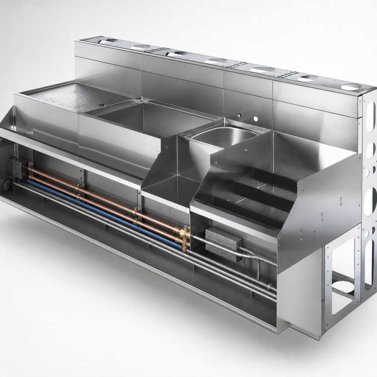 Product image #5 for Krowne Royal Series Built-In Modular Bar Die Wall System