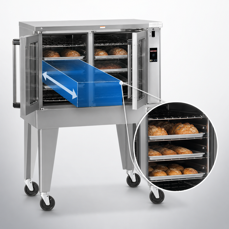 Product image #4 for Southbend Platinum PCE75B/TI Single Deck Bakery-Depth Electric Convection Oven with Touch Controls and Independent Doors