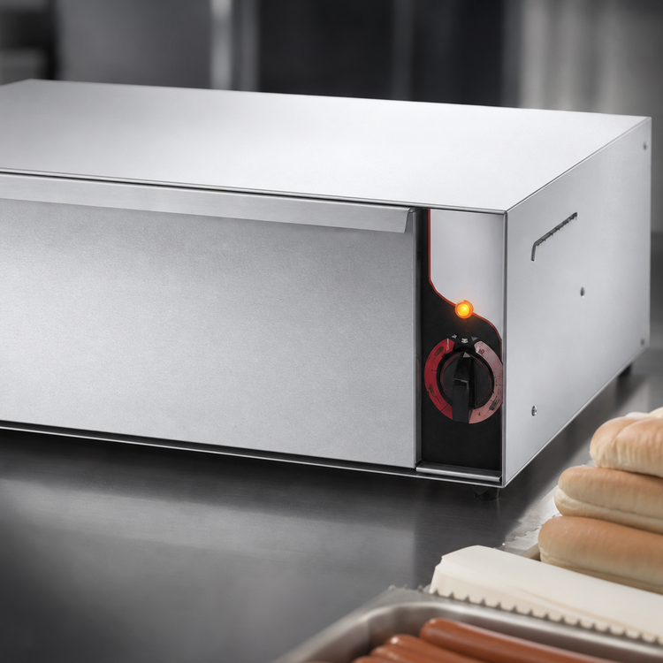 Product image #4 for APW Wyott BW-31 Free-Standing Hot Dog Bun Warmer with 1 Drawer and 72-Bun Capacity