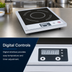Thumbnail image #4 for Adcraft Slim Design Digital Single Burner Countertop Induction Cooktop, 120V