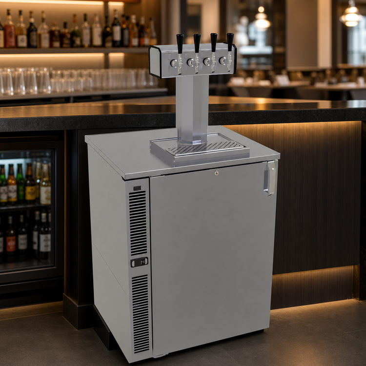 Product image #4 for Glastender C1SB28-DD One-Zone Side-Serviced Bar Profile Draft Dispensing Cooler, 28-Inch Wide