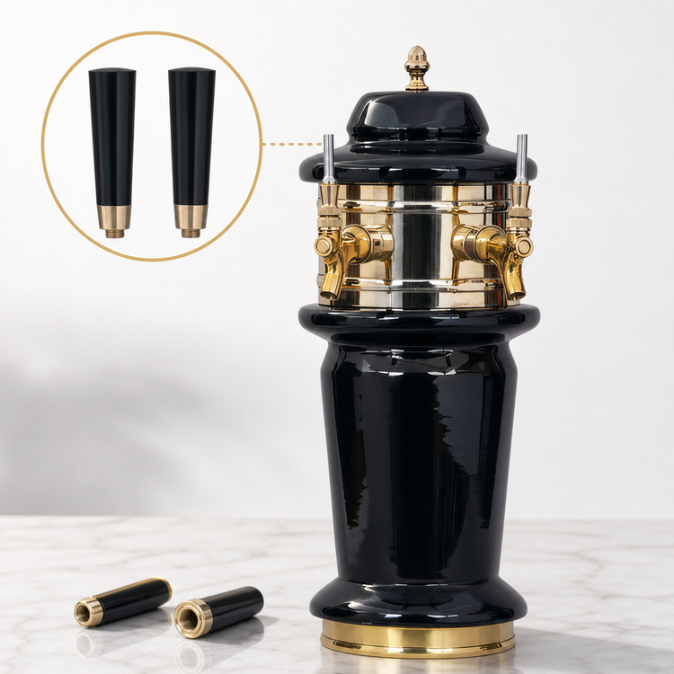 Product image #4 for Glastender Monaco 2-Faucet Air-Cooled Countertop Draft Dispensing Tower, Mirror Finish Ceramic