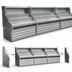 Thumbnail image #4 for Howard-McCray Ovation Series 75-Inch Remote Straight Plexi Open-Air Merchandiser, Stainless Steel