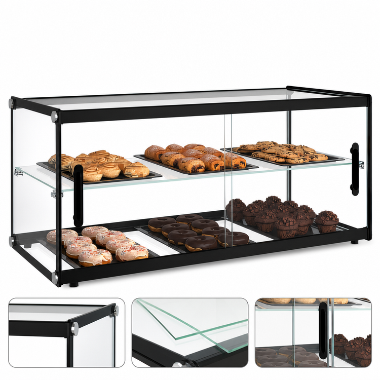 Product image #5 for KoolMore 32-Inch Countertop Display Case with 3 Sliding Glass Doors, 4.2 Cu. Ft. Capacity