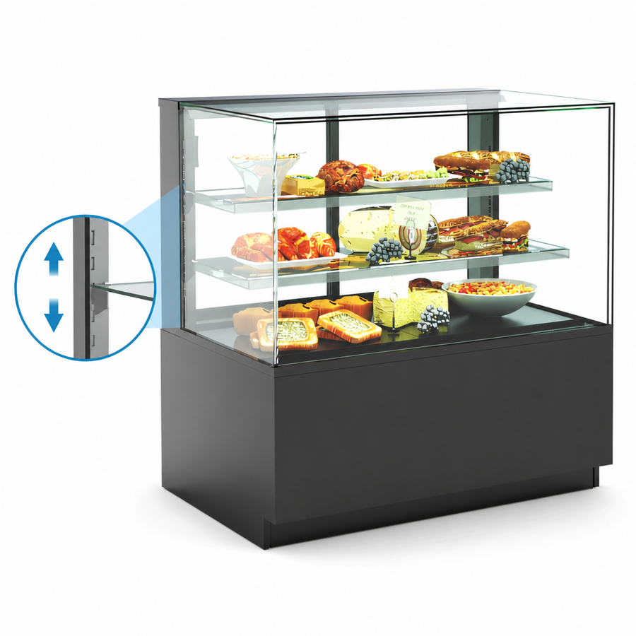 Adjustable Clear Glass Shelving