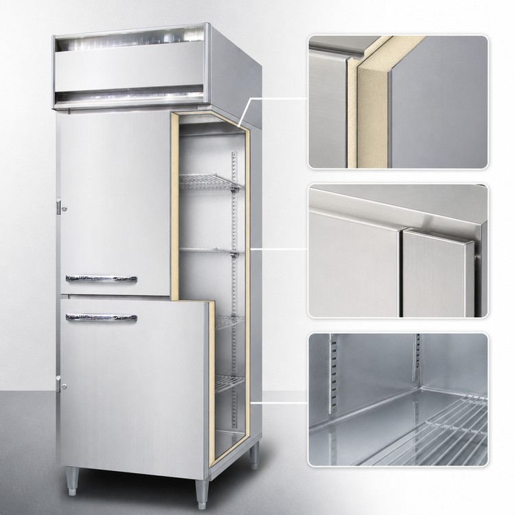 Product image #4 for Continental Refrigerator Designer Line D1FESNSAHD One-Section Shallow Depth Half-Door Reach-In Freezer