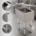 Thumbnail image #4 for Advance Tabco Underbar Basics™ Freestanding Stainless Steel Underbar Hand Sink with Faucet and Backsplash