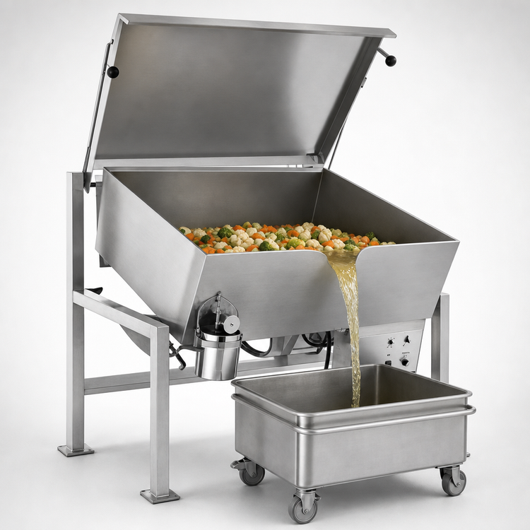 Product image #4 for Legion Combi-Pan CSG41-11 Gas-Fired Insulated Tilting Skillet, 49-Gallon, 10° Tilt