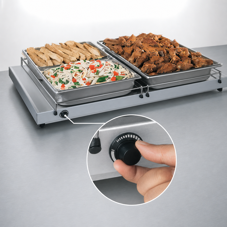 Product image #4 for Hatco Glo-Ray® Freestanding Heated Warming Shelf, 24 Inch W x 17.5 Inch D, Stainless Steel Top