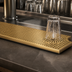 Thumbnail image #4 for 40-Inch Surface-Mount Beverage Drip Tray Trough with Integral Glass Rinser and PVD Brass Screen