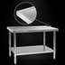 Thumbnail image #4 for Eagle Spec-Master Marine Series Stainless Steel Work Table with Adjustable Galvanized Undershelf, 84 x 24 Inches