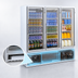 Thumbnail image #4 for Howard-McCray 75 Cu. Ft. Three-Section Bottom-Mount Glass Door Freezer Merchandiser